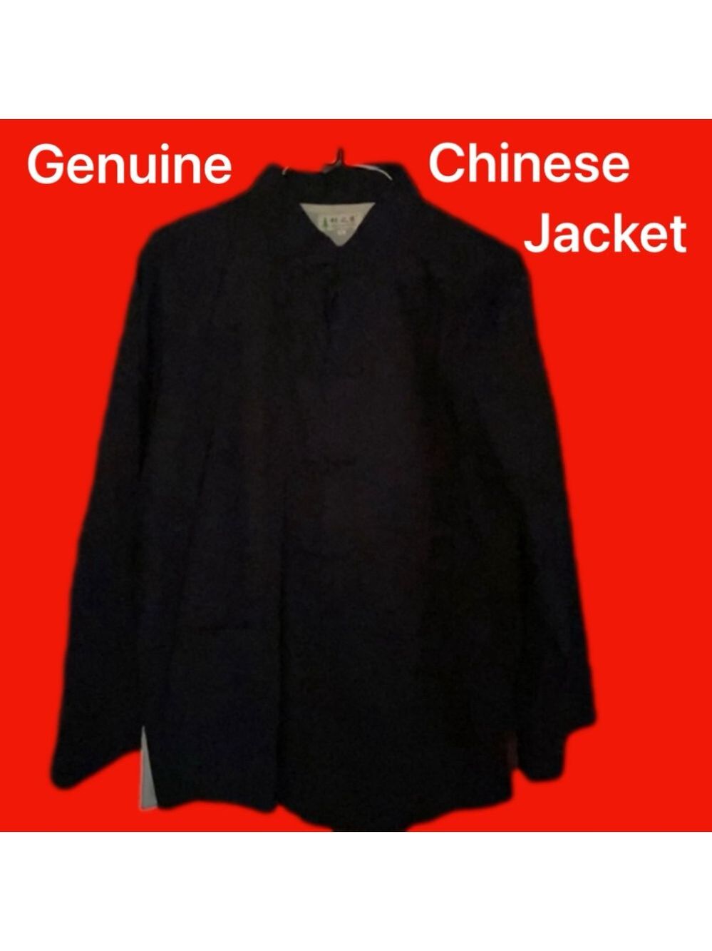 Authentic Black Traditional Chinese Jacket XXL - Picture 2 of 7
